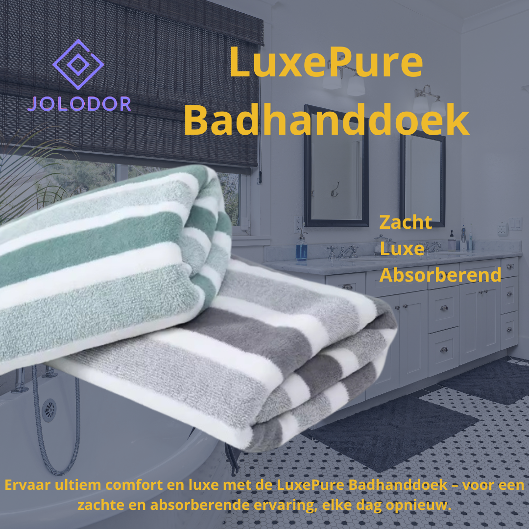 JOLODOR ™ | LuxePure Badhanddoek - Zacht, absorberend, luxe comfort