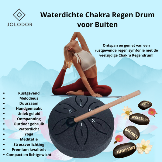 JOLODOR ™ | Waterdicht Chakra RegenDrum voor Buiten - vind rust en harmonie tijdens regenachtige dagen