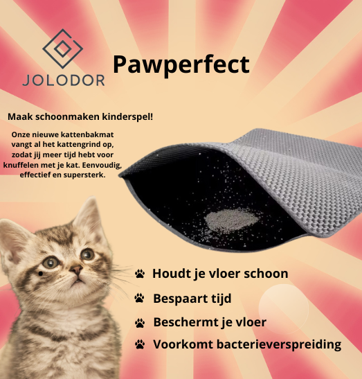 JOLODOR ™ | PawPerfect Mat – Voor een Schone Kattenbakomgeving en Gelukkige Pootjes!