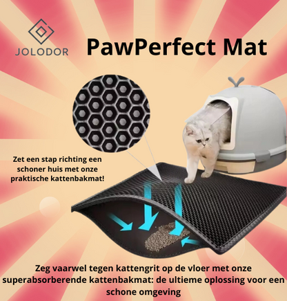 JOLODOR ™ | PawPerfect Mat – Voor een Schone Kattenbakomgeving en Gelukkige Pootjes!