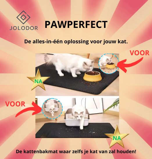 JOLODOR ™ | PawPerfect Mat – Voor een Schone Kattenbakomgeving en Gelukkige Pootjes!