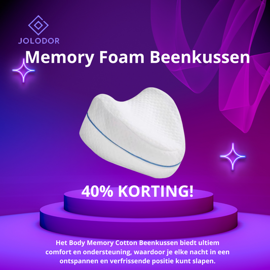 JOLODOR ™ | Body Memory Katoenen Beenkussen - Ervaar Ultiem Comfort